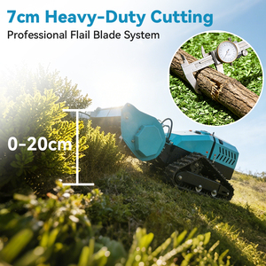 Electric 72V New Energy Heavy Duty Remote Control Tracked Mower 17kWh CATL Battery 6 Hours Runtime for Sustainable Municipal - Product Image 5