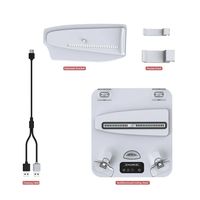 Support de refroidissement multifonctionnel pour PS5/PS5 Slim, VR2, casque, écouteurs, support de rangement pour téléphone