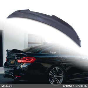 สปอยเลอร์หลังคาร์บอนไฟเบอร์ทรง PSM สำหรับรถยนต์ BMW ซีรีส์ 4 F36 4 ประตู รุ่นครูเป้ ปี 2014-2019 - Product Image 1