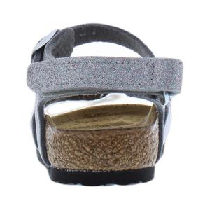 Sandalias Birkenstock Rio As Narrow Ps para Niña, Plateadas Brillantes, Planas - Product Image 3