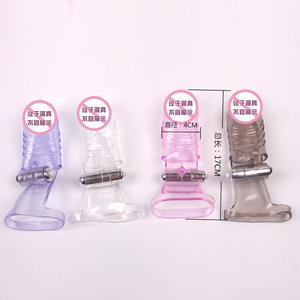 Dreifinger-Vibrator zur Masturbation, Klitoris- und G-Punkt-Orgasmus-Massagegerät, Penis-Kondom-Stab, Dildo, Rabbit-Vibrator, Sexspielzeug für Frauen - Product Image 2