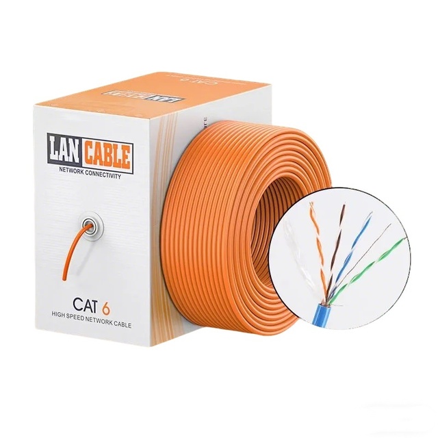DENIXI CAT6 8-core CCA Solid Conductor 24/25 AWG 305m Indoor Network Cables CAT6 UTP FTP SFTP Ethernet Cable
