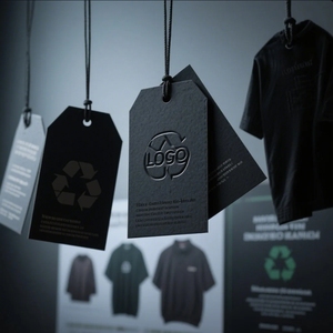 Etiquetas Personalizadas para Ropa, Varias Formas Disponibles, Papel Kraft Ecológico con Orificio para Logotipo de Marca de Ropa - Product Image 2