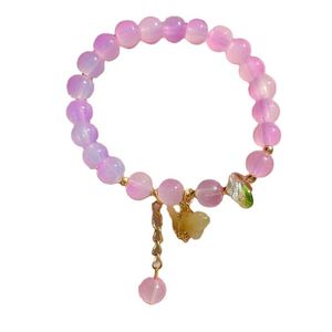 Fashion Clear Crystal Glass <b>Beads</b> Butterfly <b>Bracelet</b> Crystal Gemstone <b>Beads</b> <b>Gold</b> Handmade <b>Bracelet</b> for Women Gift - Product Image 1