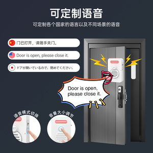 Sensor Magnético Inalámbrico MC-08 para Puerta y Ventana, Sistema de Seguridad para el Hogar, Refrigerador y Gabinete, con 3 Niveles de Volumen - Product Image 2