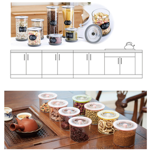 Contenitore per Alimenti <span class=keywords><strong>Sottovuoto</strong></span> in <span class=keywords><strong>Vetro</strong></span> Senza BPA con Coperchio Ribaltabile, Design Impilabile, Lavabile in Lavastoviglie e Grande Capacità per Uso in Cucina - Product Image 3