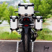 Coffre de moto touring pour NX400/CB400X en alliage d'aluminium avec barre de protection – Idéal pour les voyages tout-terrain et les trajets quotidiens
