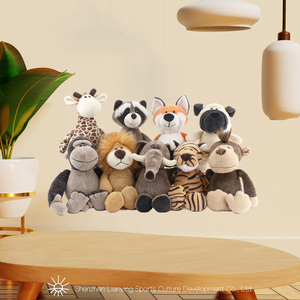 Âu yếm sở thú Safari rừng rừng động vật nhồi bông đồ chơi phổ biến Hoang Dã voi sư tử khỉ plushies đầy PP bông - Product Image 5