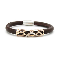Bracelet de perles breloque en cuir couche de bijoux en acier inoxydable vente en gros cadeaux d'amour sans fin pour les femmes