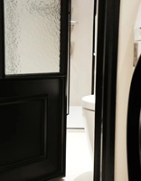 Portes d'intérieur en verre modernes Offre Spéciale de haute qualité Portes de salle de bain en aluminium de style français Intérieur pour villa