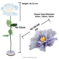 Fleurs artificielles en gaze de maille faites à la main, idéales pour la décoration de mariage, l'affichage commercial, les grandes installations artistiques, vente en gros