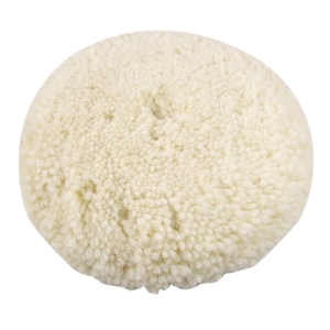 Pexmientas Tampon de polissage en laine de 6 pouces avec boucle et crochet, grain 400, disque abrasif moyen, forme personnalisable pour le polissage de la carrosserie automobile - Product Image 1