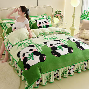 <span class=keywords><strong>Panda</strong></span> Print Großhandel Bettwäsche-Sets Flanell benutzer definierte Druck Bett bezug Designer Bettwäsche-Set - Product Image 1