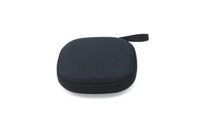 Étui de transport pour écouteurs en EVA imperméable avec doublure en velours PU, coque rigide, mini pochette de rangement antichoc portable avec fermeture éclair, noir - Product Image 2