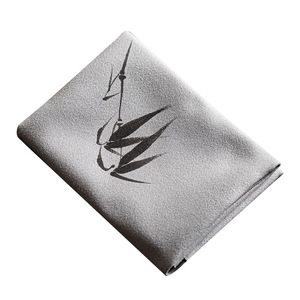 Tea <b>Towel</b> Fleece Highly Absorbent Square Hand Painted Bamboo Pine Lotus Seedpod Zen <b>Kitchen</b> Use Dehua Origin - Product Image 5