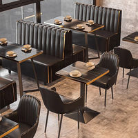 Mobilier pour projets industriels : Canapé sectionnel en cuir pour restaurant, café, restaurant de hamburgers, club KTV, banquette de bar