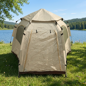 Tente hexagonale automatique imperméable en bâche Oxford robuste pour camping, auvent et bâche de protection - Product Image 5