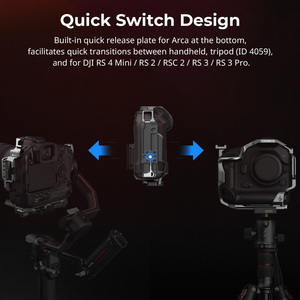 Para SmallRig 5413 Cage para <span class=keywords><strong>Canon</strong></span> EOS <span class=keywords><strong>R1</strong></span> Zapata fría desmontable con liberación rápida Arca-Swiss integrada para pantalla OLED DJI Gimbal" - Product Image 5