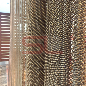 Nhôm Sequin Lưới Chuỗi Chainmail Rèm Chất Lượng Cao Thép Không Gỉ Liên Kết Rèm Vải Kim Loại Lưới Phân Vùng Giáng Sinh - Product Image 2