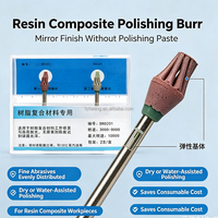 STRONGDRILL DR0201 Kit de fraises de polissage pour composite dentaire en acier inoxydable, grain 1000/3000, sans pâte, finition miroir pour restauration