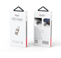 GS21 YESIDO 2 en 1 Adaptador Multifunción USB 2.0 Tipo-C a USB y Lector de Tarjetas OTG para Tarjetas TF