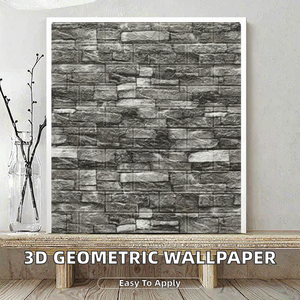 Papel Tapiz Geométrico 3D Moderno de PVC, de Alta Calidad, Impermeable, Resistente a los Golpes, Autoadhesivo, para Uso en el Hogar, Dormitorio, Gimnasio, Apartamento - Product Image 2