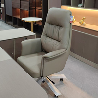 Fauteuil de bureau exécutif en cuir PU à dossier haut, ergonomique, pivotant et réglable en hauteur, pour la maison ou le bureau, style traditionnel, vente en gros