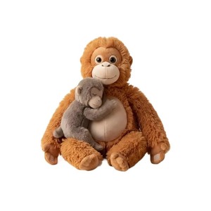 Peluche de Mono, Mamá y Bebé Gorila, Juguete de Peluche Suave de Algodón PP, Muñeco para Abrazar, Regalo para Niños - Product Image 1