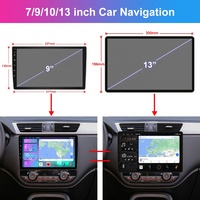 Dernier lecteur DVD de voiture grand écran 13.3 pouces 2DIN Radio 2 + 32GB 2000*1000 GPS 4G Carplay wifi lecteur Android
