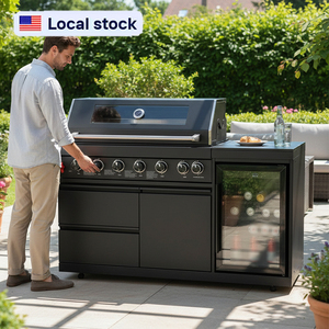 Isola Cucina Esterna Moderna Personalizzata Premium 2026 Hot Sale con Barbecue e Frigorifero - Spedizione da Magazzino USA - Product Image 2