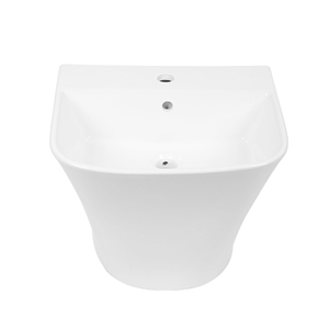Lavabo da <span class=keywords><strong>Bagno</strong></span> OUNASI di Lusso, Montato a Parete, in Ceramica, con Foro Singolo, Moderno <span class=keywords><strong>Lavandino</strong></span> Sospeso in Porcellana - Product Image 5