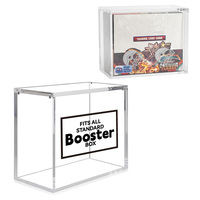 Boîtes transparentes avec couvercle magnétique, taille personnalisée, vente en gros d'usine, haute qualité, boîte de booster PKMN, étui de présentation en acrylique