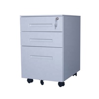 Armoire de rangement en acier avec 3 tiroirs, armoire de classement avec butée, mobilier de bureau en métal, armoire de présentation moderne en verre, petite armoire de rangement pour chambre à coucher