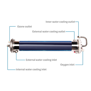 Tubo Generador de Ozono de Descarga de Corona de Esmalte de 60G con Enfriamiento por Agua - Product Image 2