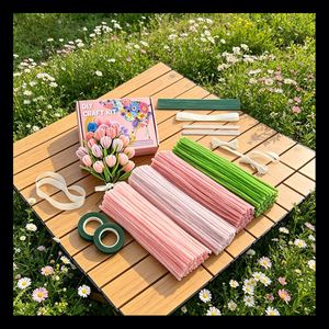 Kit de Décoration Créative DIY : Tiges Torsadées Colorées en Fil de Fer pour Artisanat, Barres en Laine Moelleuse pour Projets Imaginatifs - Product Image 6