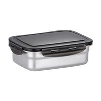 Boîte à lunch hermétique à double étage en acier inoxydable de qualité alimentaire avec compartiments pour les voyages