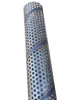 Tube perforé en acier inoxydable et alliage d'aluminium, galvanisé/revêtu de PVC, épaisseur 0,5-2 mm, taille des trous 0,8-3 mm, personnalisable