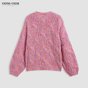 Suéter de Mujer de Mohair con Estampado Floral, Elegante, Vintage, de Invierno, Personalizable por el Fabricante, Tejido Suave - Product Image 5