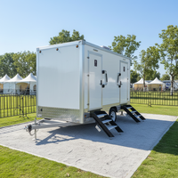 Roulotte de voyage de qualité supérieure, maison portable avec 3 salles de bain, fabriquée en Chine, pour l'extérieur