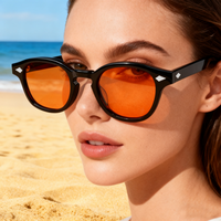 Lunettes de soleil unisexes rectangle rétro de luxe en Italie nouvelle petite monture avec lentilles UV400 en acétate