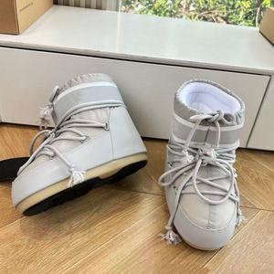 Botas de Nieve para Mujer, con Aislamiento Extraíble, Cuero Genuino de Alta Calidad, Antideslizantes, Suela Gruesa de Felpa, Resistentes al Agua, Cómodas - Product Image 1