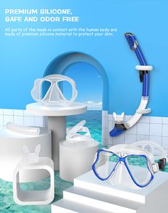 Masque de plongée sous-marine XIALE écologique à double lentille anti-buée avec tuba pour une exploration sous-marine confortable et claire - Product Image 2