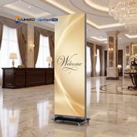 Écran LED pliable d'intérieur UHLED P1.86, affichage numérique LED portable à haute fréquence de rafraîchissement 3840/7680Hz pour supermarché