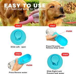 Botol Air Anjing 32Oz, Tempat Makan Hewan Peliharaan Portabel untuk Perjalanan Luar Ruangan, Mangkuk Anjing 46 Oz 4 in 1 - Product Image 5