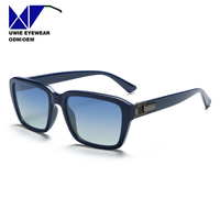 Lunettes de soleil carrées personnalisées OEM TR90 UV400 polarisées pour adultes unisexes, taille 54-19-138, fabriquées en usine certifiée ISO