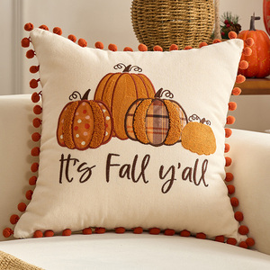 2025 automne broderie citrouille Halloween chambre décor à la maison oreillers housses de <span class=keywords><strong>coussin</strong></span> pour <span class=keywords><strong>canapé</strong></span> - Product Image 3