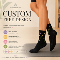 Chaussettes de sport antidérapantes de haute qualité pour femmes, chaussettes antidérapantes pour le fitness, chaussettes personnalisées pour la salle de sport, le yoga, le pilates