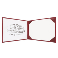 Grano Leatherette Graduación Diploma Cubierta Certificado Titular con Oro Estampado Logo