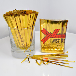 800pcs 4mm Wide Metallic Iron Wire Twist Ties 6-15cm Long <strong>Cake</strong> <strong>Tools</strong> for Bread Pastry Toast Food Lollipop Packaging - Product Image 2