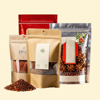 Poches Doypack Personnalisées Imprimées avec Fermeture Zip pour Poudre, Farine de Maïs, Assaisonnements, Épices, Fruits Secs ou Thé
